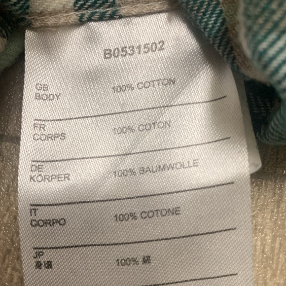 Volcom Mint Green and Teal Plaid Button-Down Shirt - Picture 7 of 8